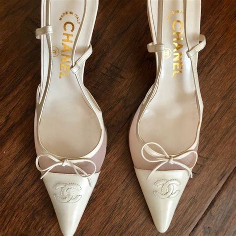 chanel slingback kitten heel|vintage chanel slingback heels.